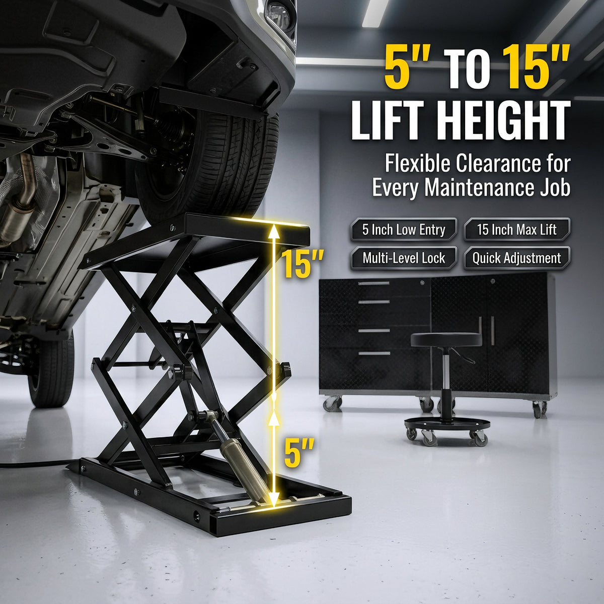🎉Capacity Hydraulic Underbody Access Car Lift with Ramp