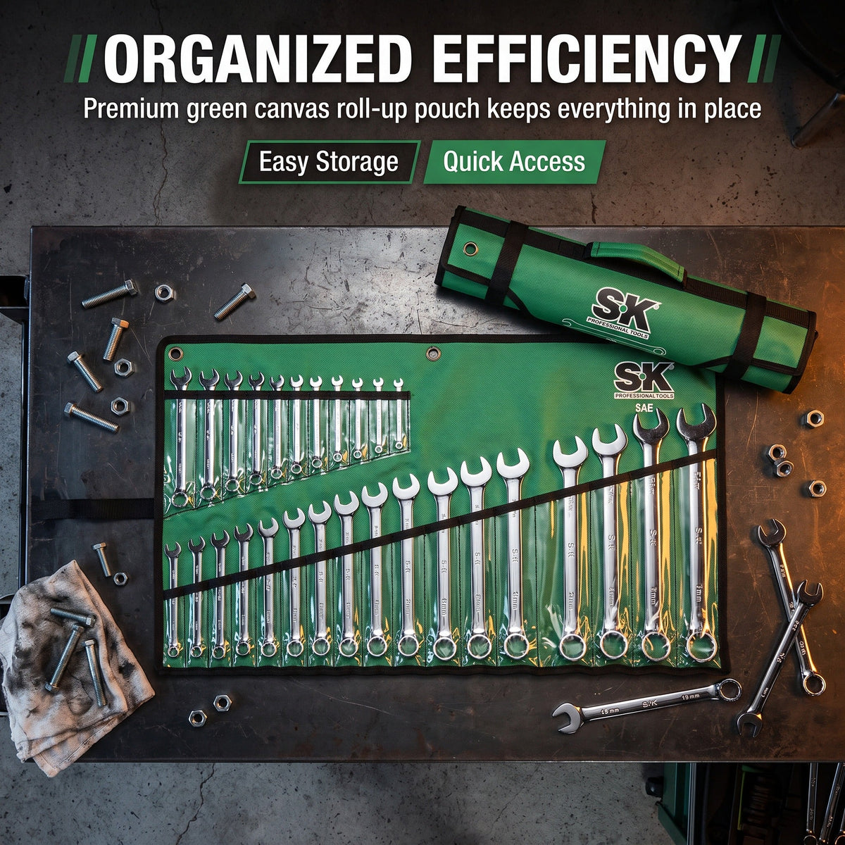 SK Combination Wrench Set,SAE & Metric