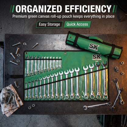 SK Combination Wrench Set,SAE & Metric