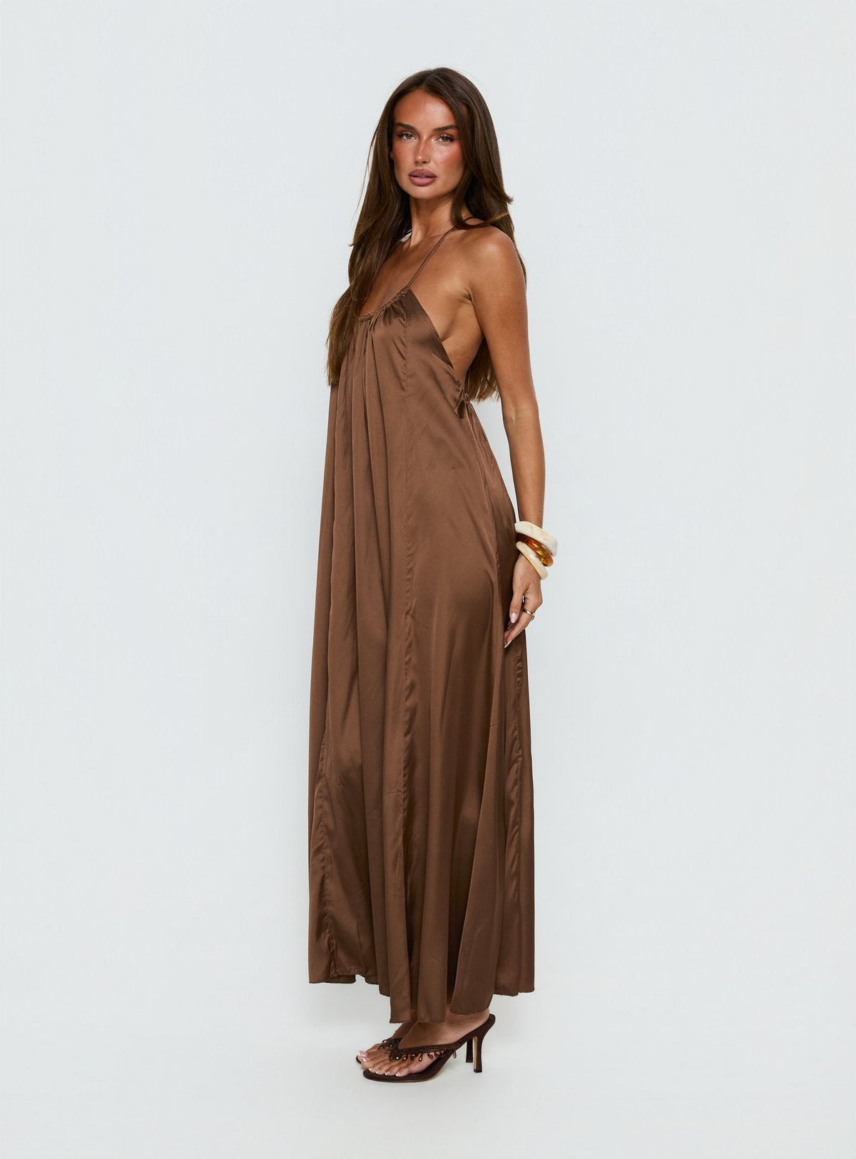 Seatides Scoop Maxi Dress Chocolate