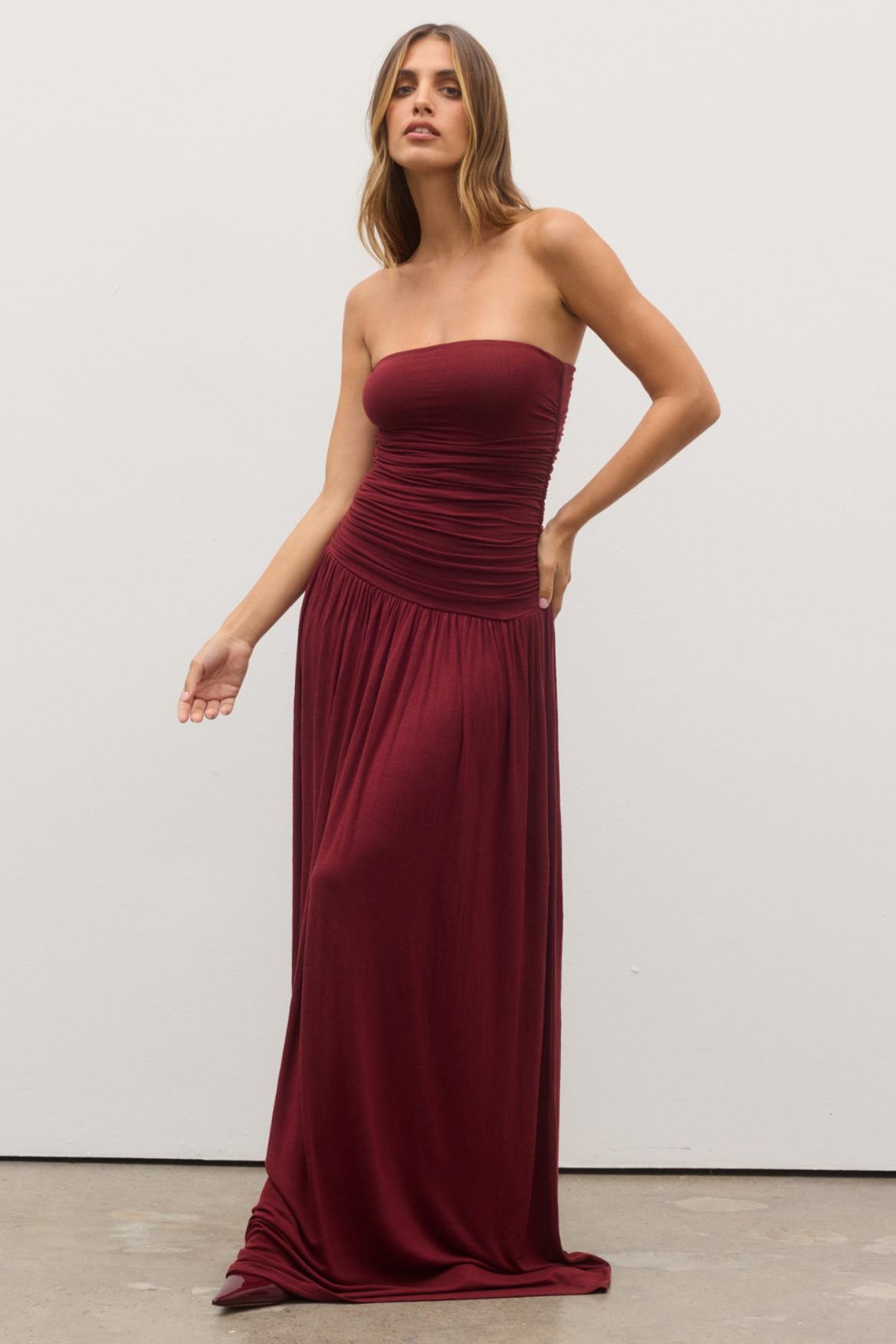 Leah Maxi Dress - Wine
