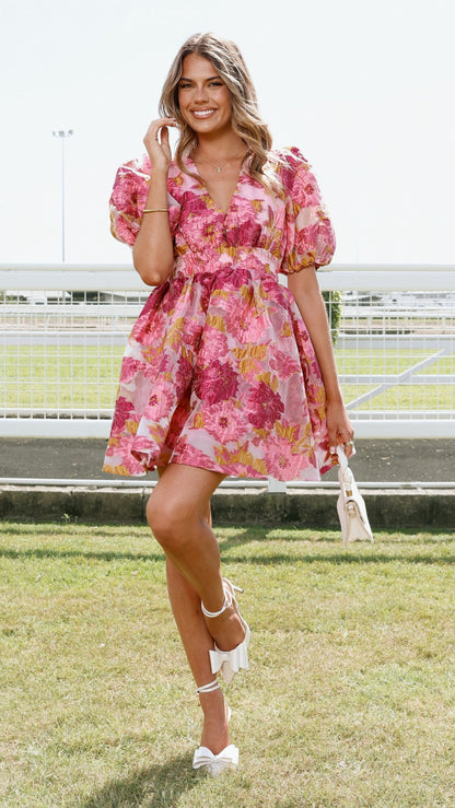 Abel Mini Dress - Pink