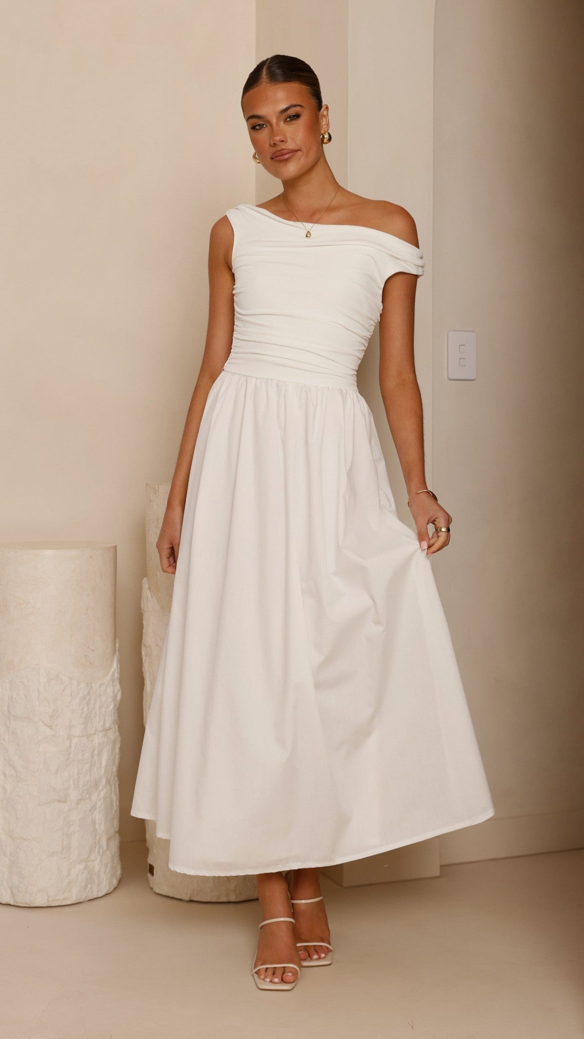 Immy Midi Dress - White