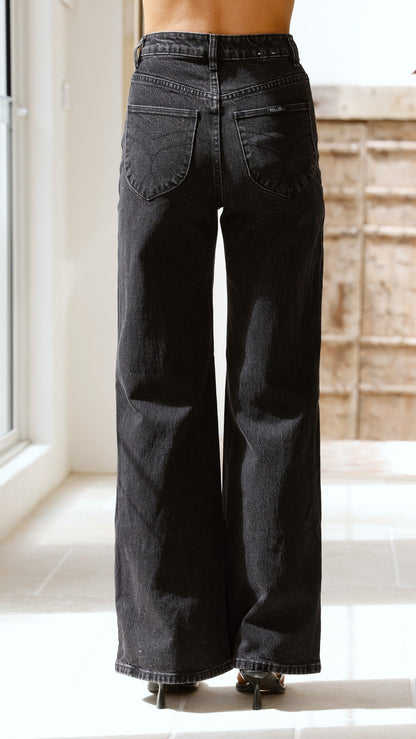 Rollas Sailor Scoop Long Jean - Black Sand