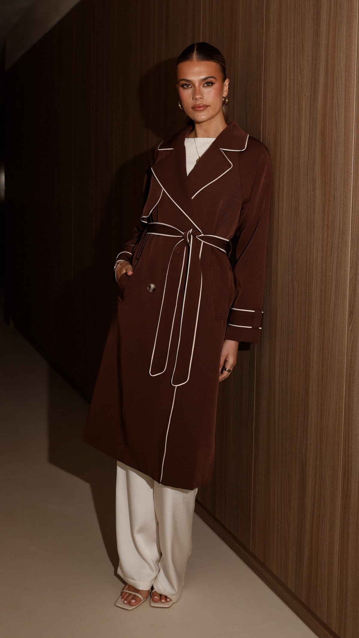 Blanca Trench Coat - Espresso