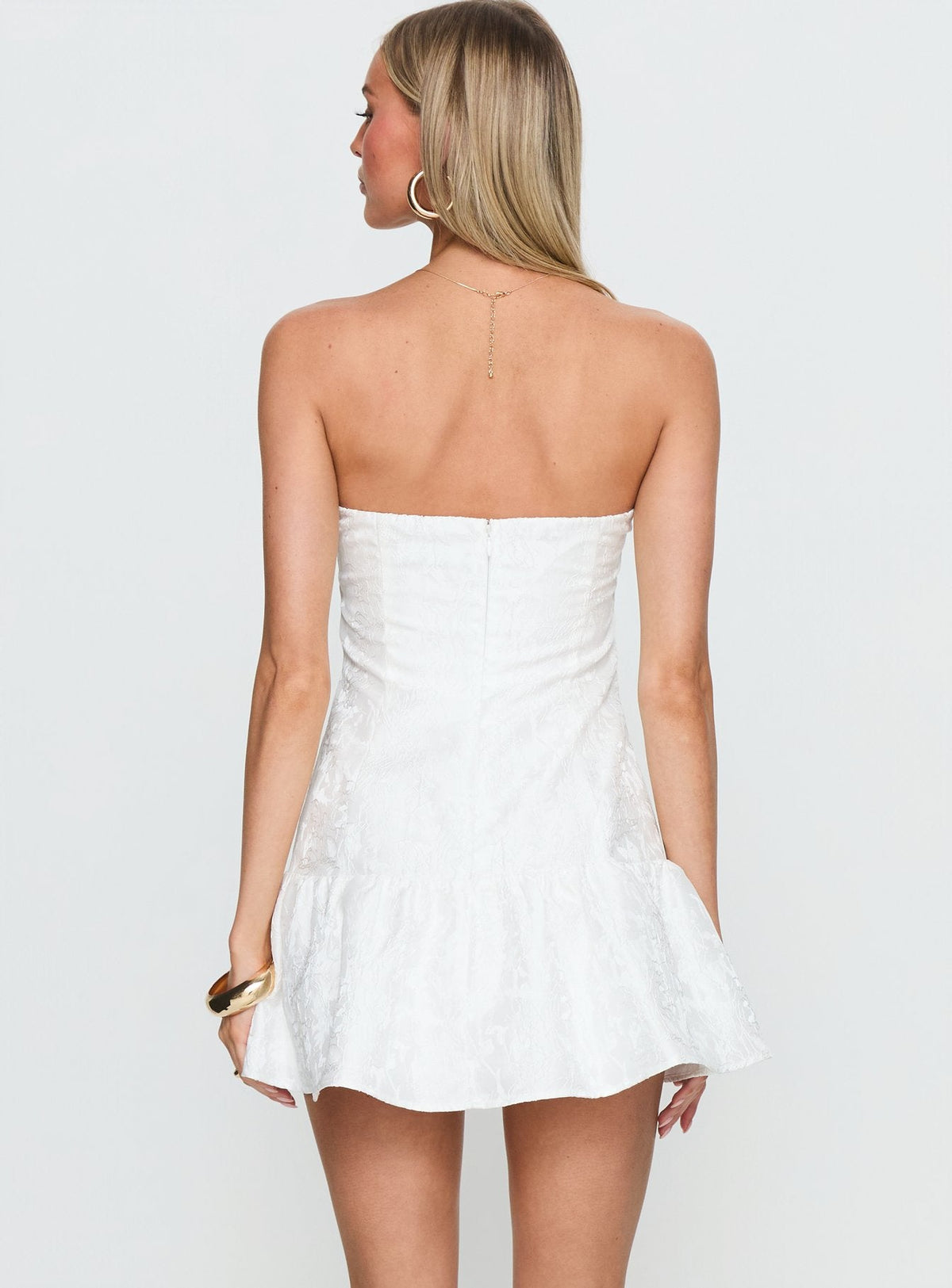 Aubriana Strapless Mini Dress White