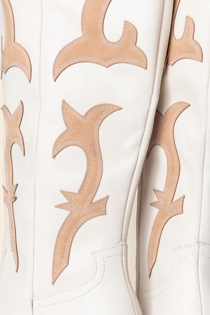 Adriana Beige Cowboy Boots FINAL SALE