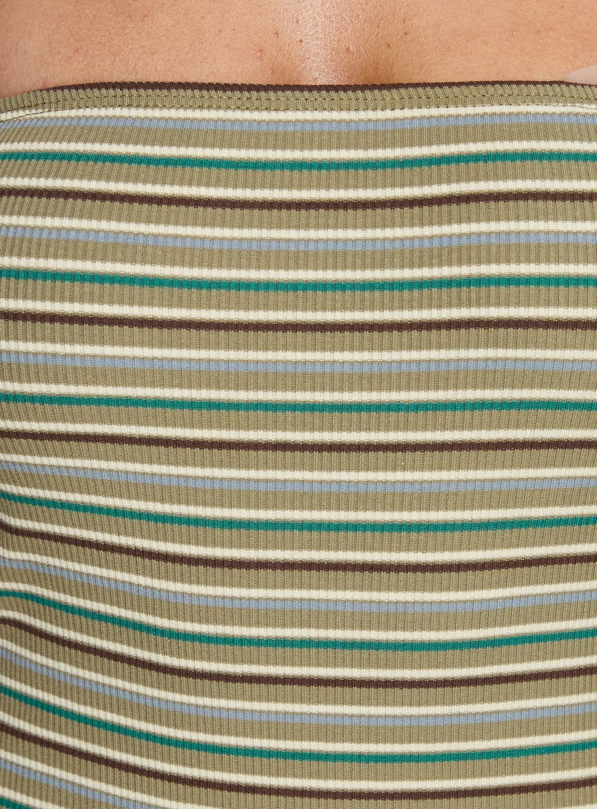 Solola Strapless Maxi Dress Green Stripe