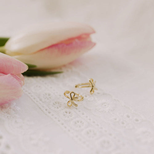 Ava Bow Hoop Earrings