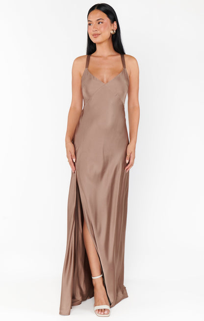 Anderson Maxi Dress ~ Dune Luxe Satin
