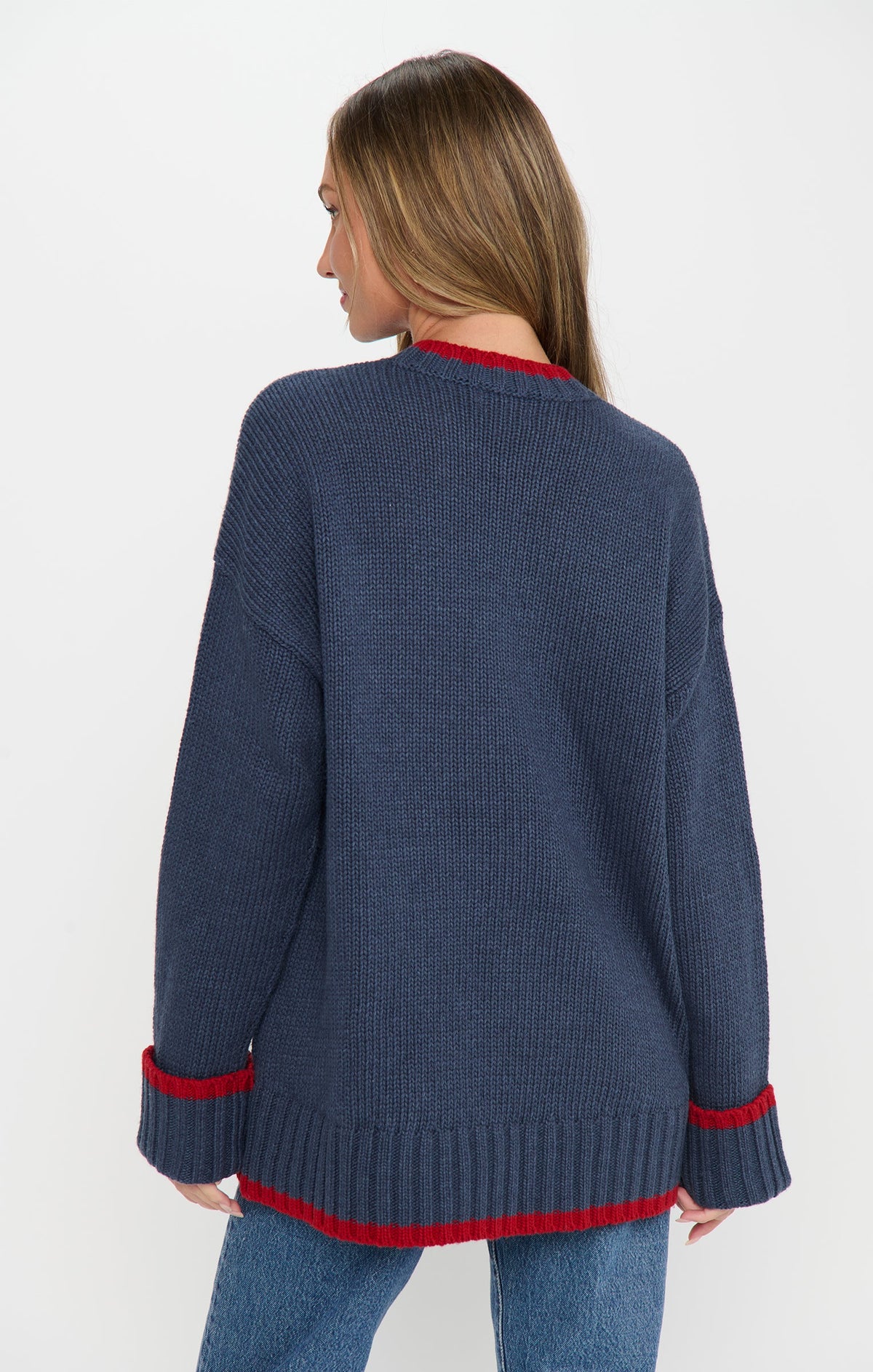 Fireside Sweater ~ American Flag Navy Knit