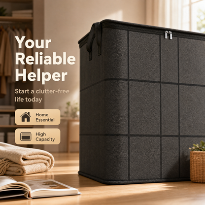 ⚡Hot Sales 49% OFF🔥-Spacious Moving Storage Bin – Zippered Organizer for Quilts, Bedding & Sweaters, Large Capacity Fabric Bag for Closet & Moving Day
