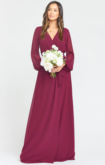 Lady Long Sleeve Wrap Dress