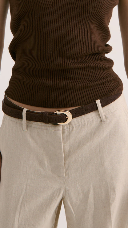Classic Everyday Belt - Brown Genuine Leather