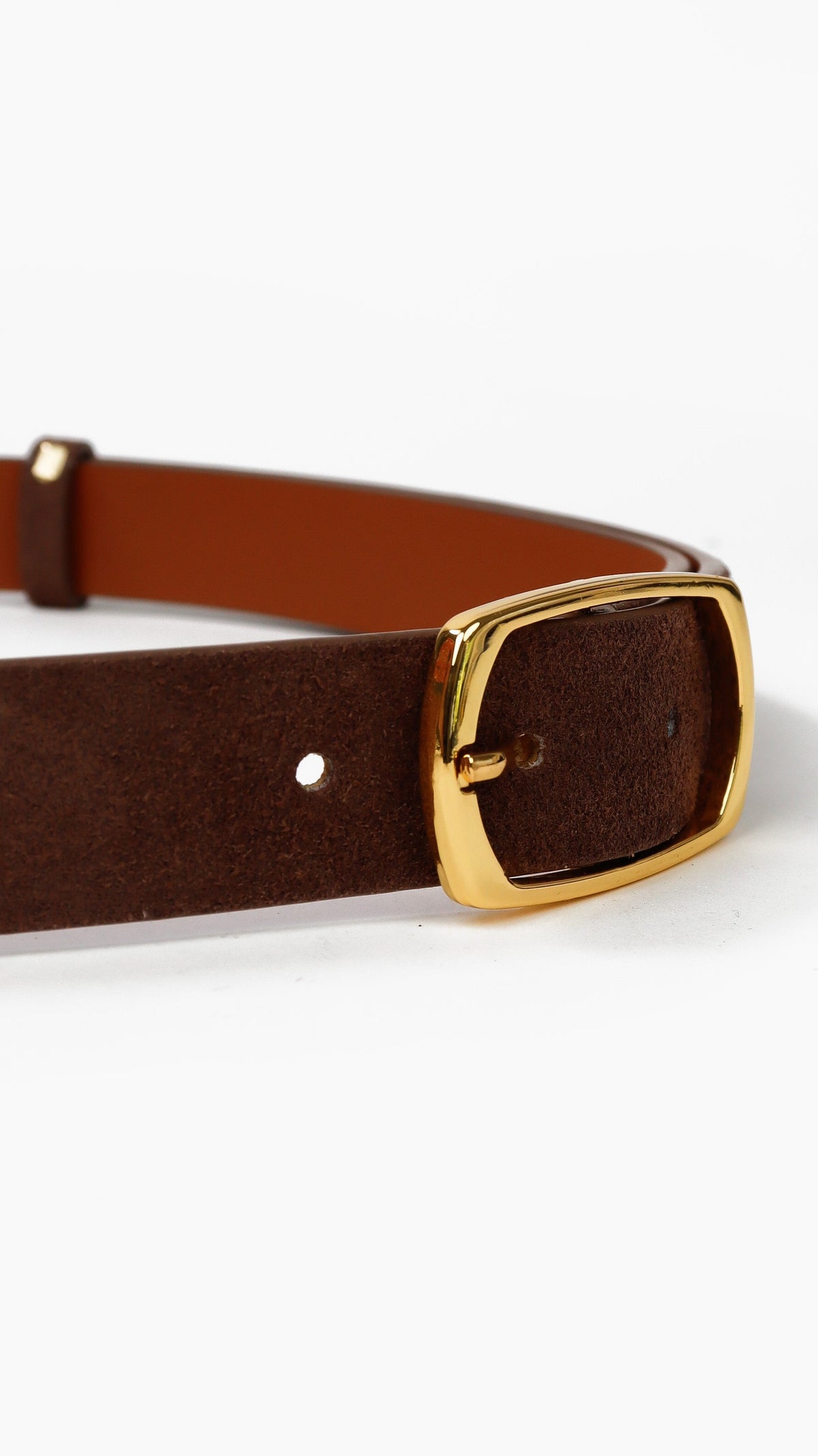 Mocha Genuine Suede Everyday Belt - Mocha Genuine Leather