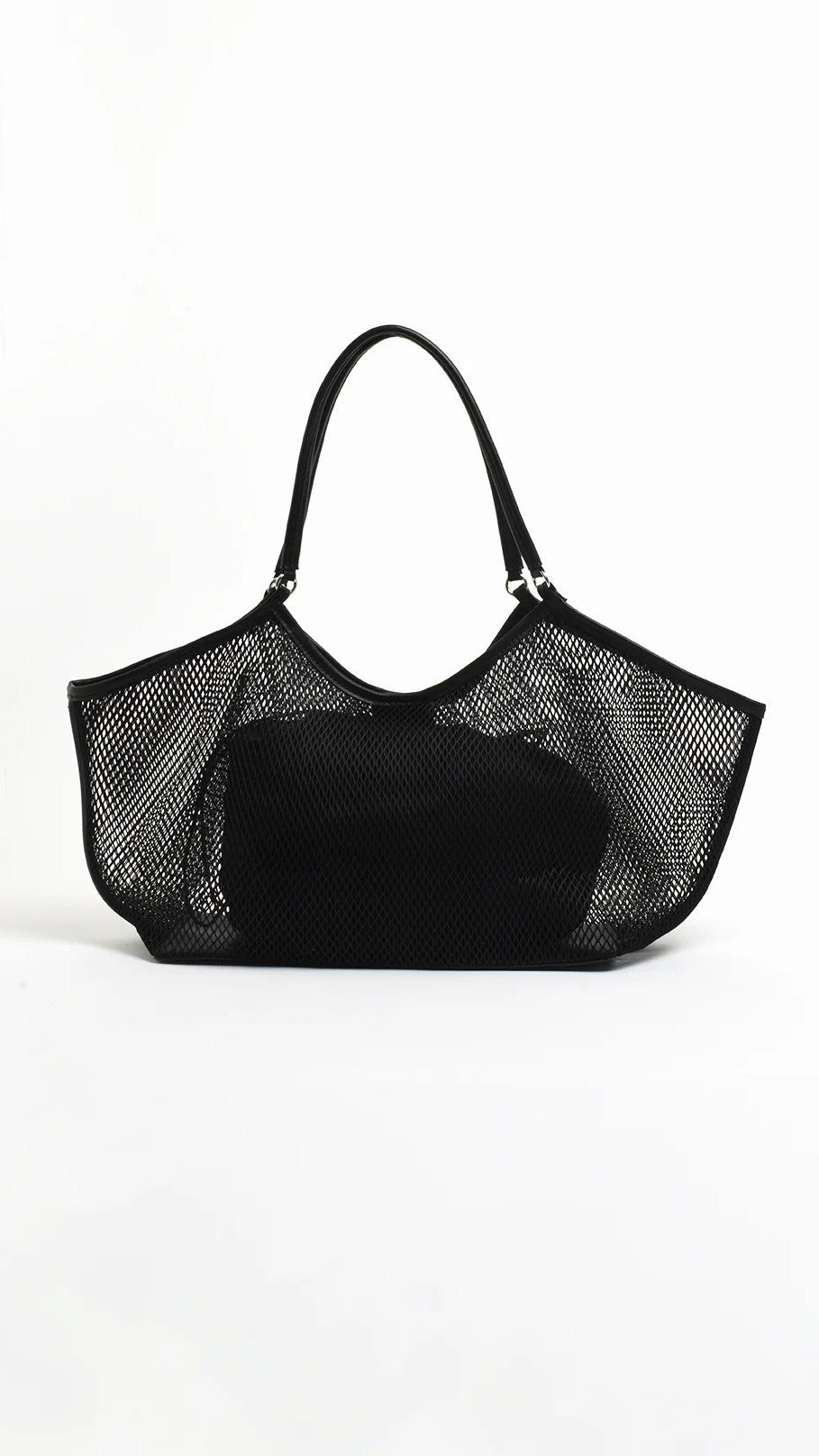 Sporty Weave Tote - Black