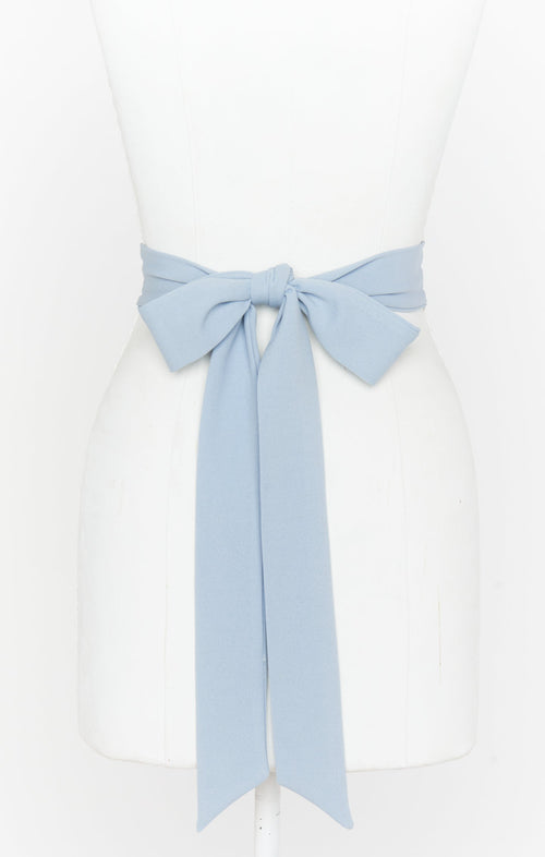 Bridesmaid Sash ~ Steel Blue Stretch