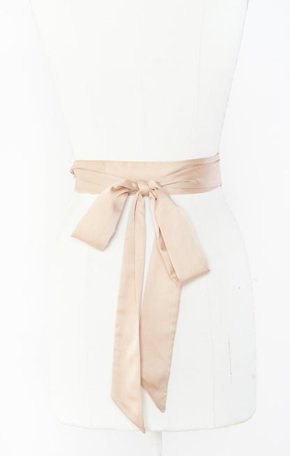Bridesmaid Sash ~ Champagne Luxe Satin