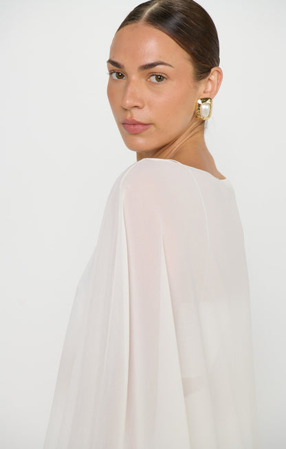 Cherish Cape ~ Wedding Cake Chiffon