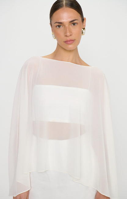 Cherish Cape ~ Wedding Cake Chiffon
