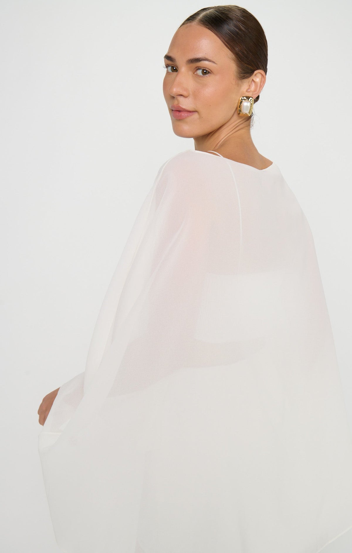 Cherish Cape ~ Wedding Cake Chiffon