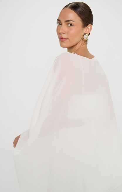 Cherish Cape ~ Wedding Cake Chiffon