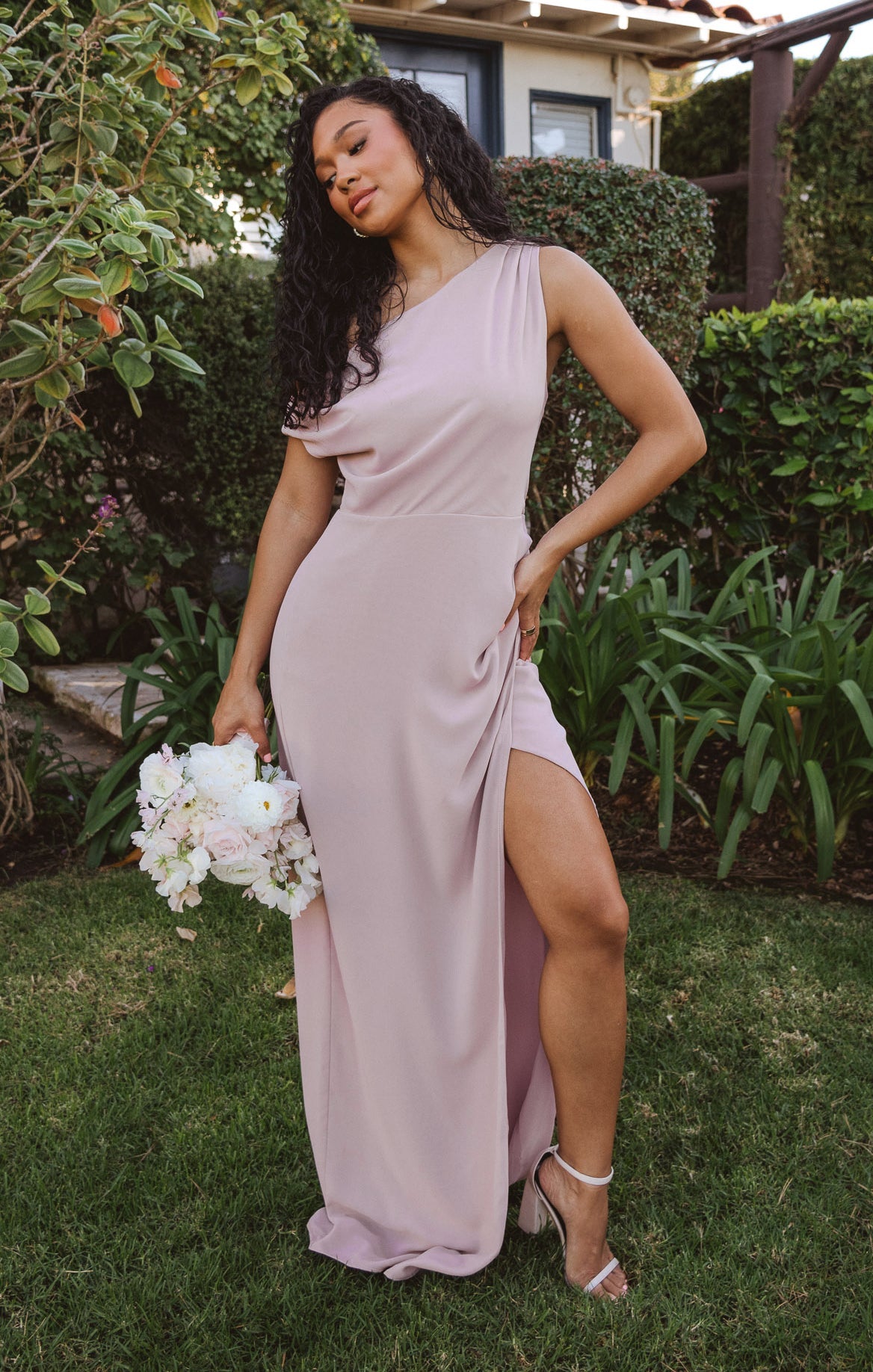 Jodie Dress ~ Neutral Mauve Chiffon