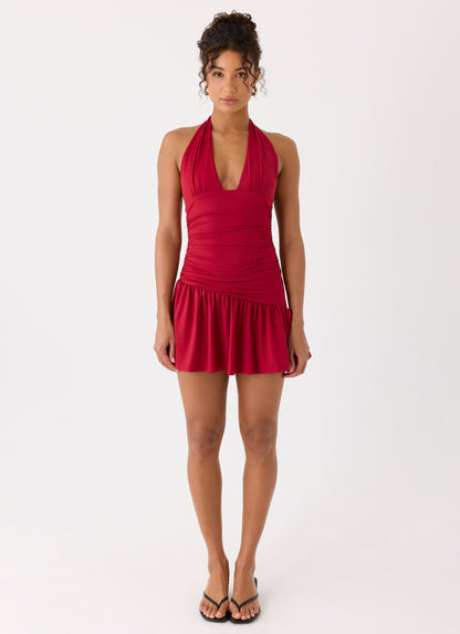 Esme Mini Dress - Red Magenta