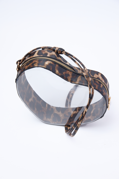 Cat Leopard Heart Handbag FINAL SALE