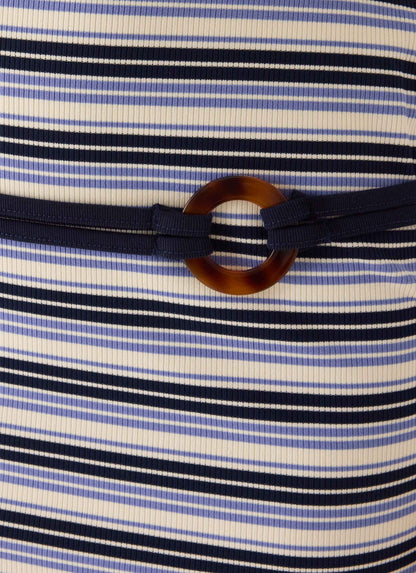 Here All Night Mini Dress - Blue Stripe