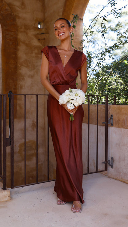 Selma Maxi Dress - Rust