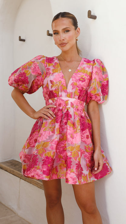 Abel Mini Dress - Pink