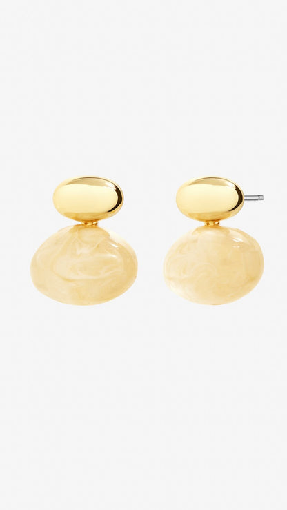 Bauble Cream Resin Earring - Cream