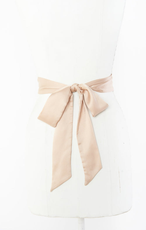Bridesmaid Sash ~ Champagne Luxe Satin