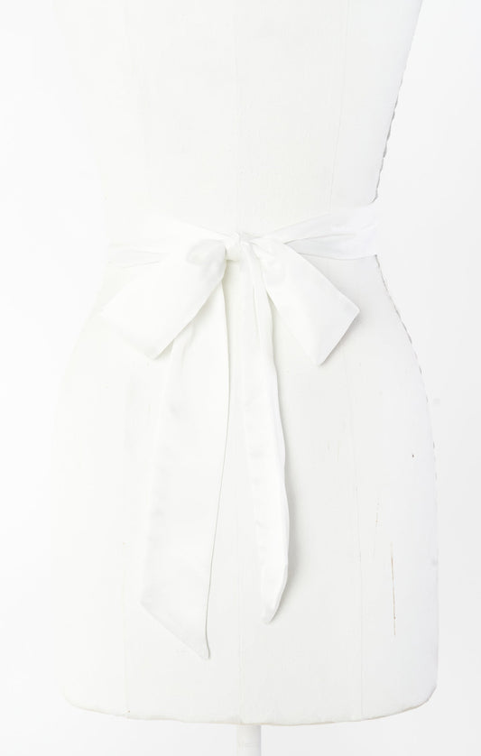 Bridesmaid Sash ~ Ivory Luxe Satin