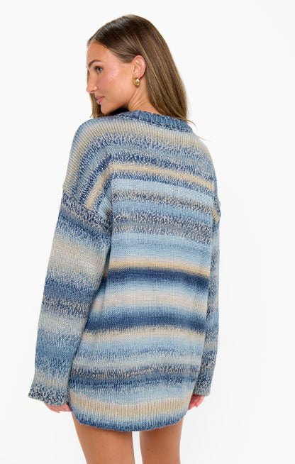 Canyon Tunic Sweater ~ Midnight Blue Knit