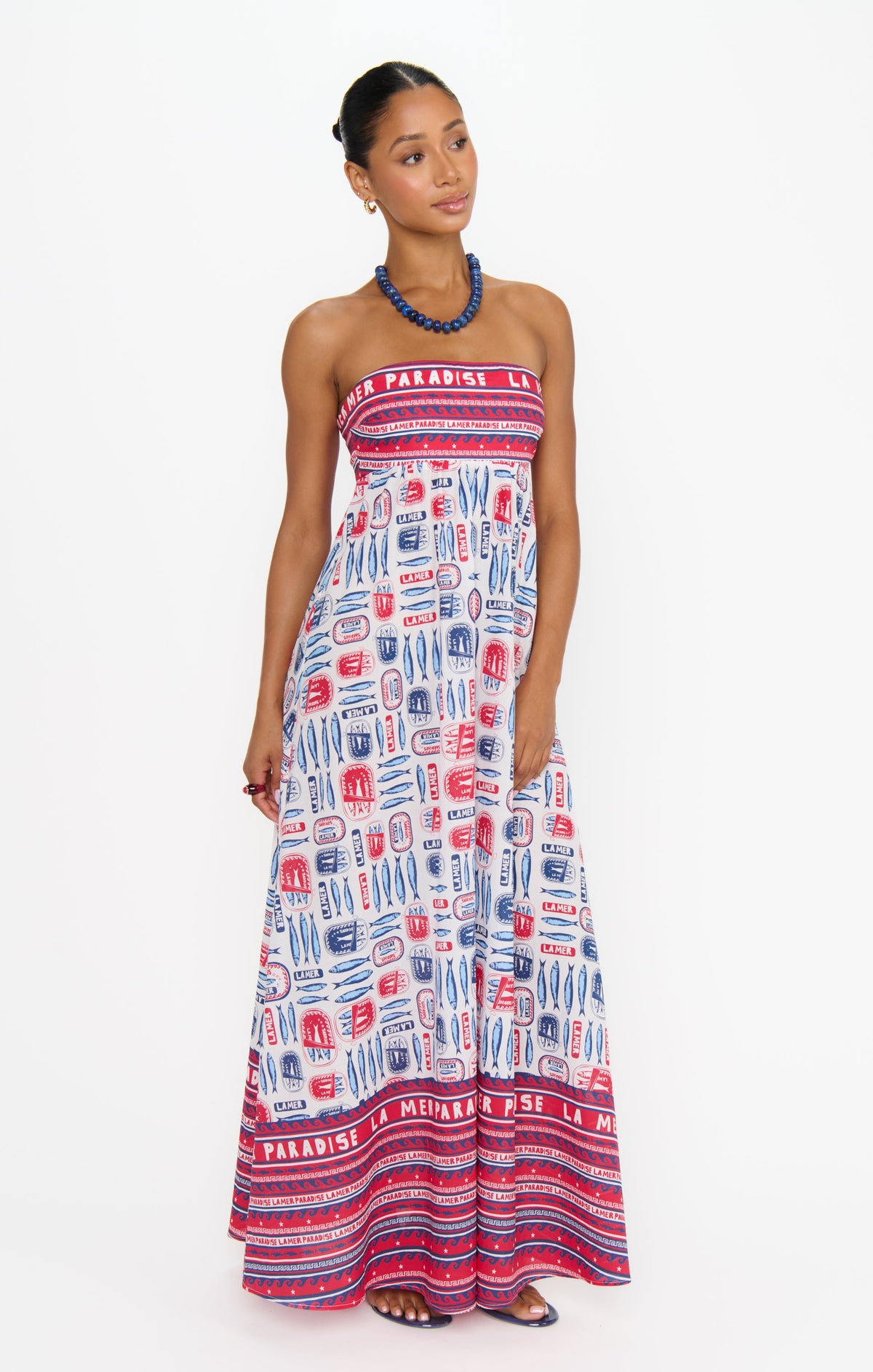 Day Out Maxi Dress ~ Sardine Border
