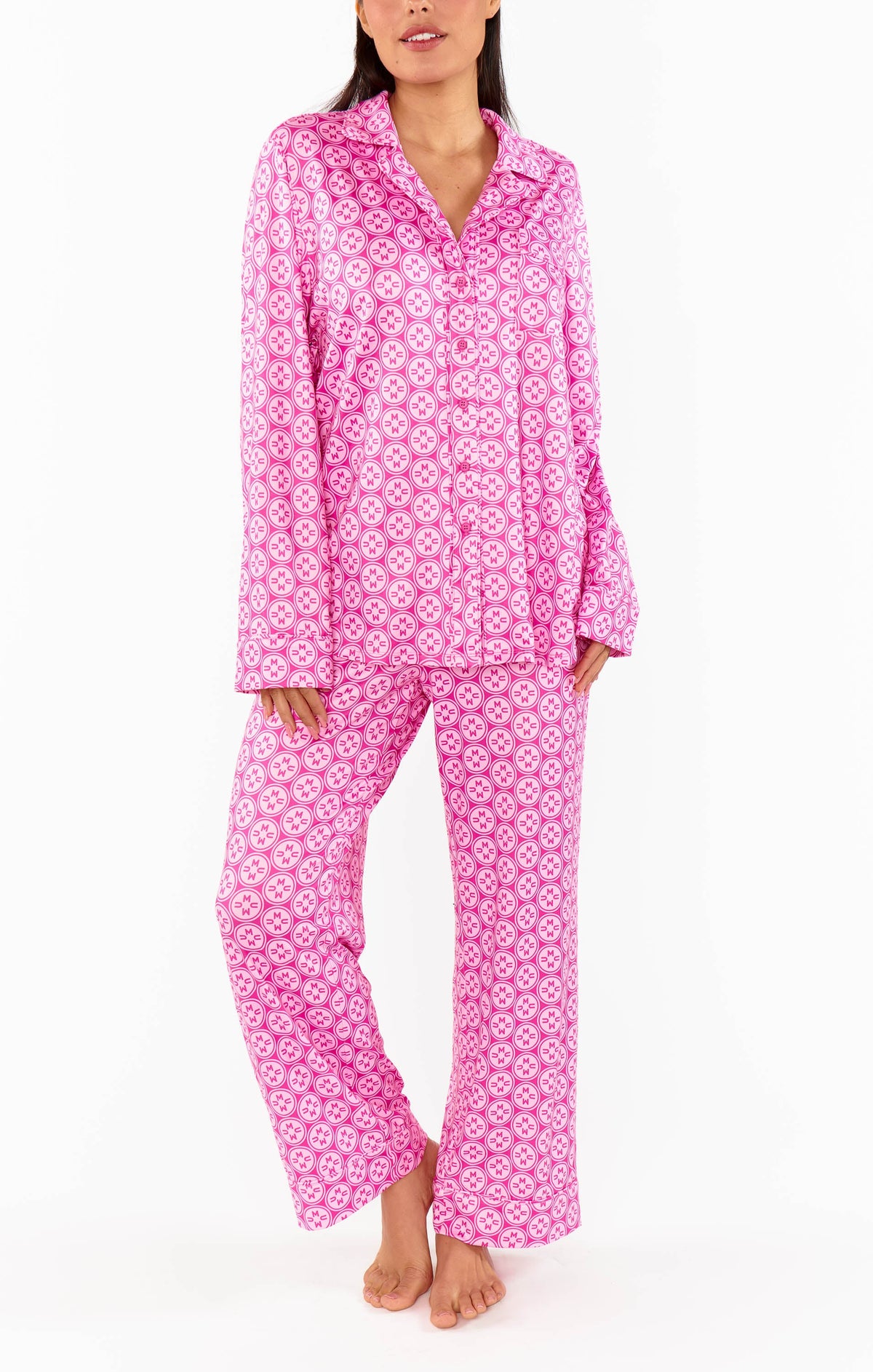 Classic PJ Set ~ Pink Mumu Logo Jersey