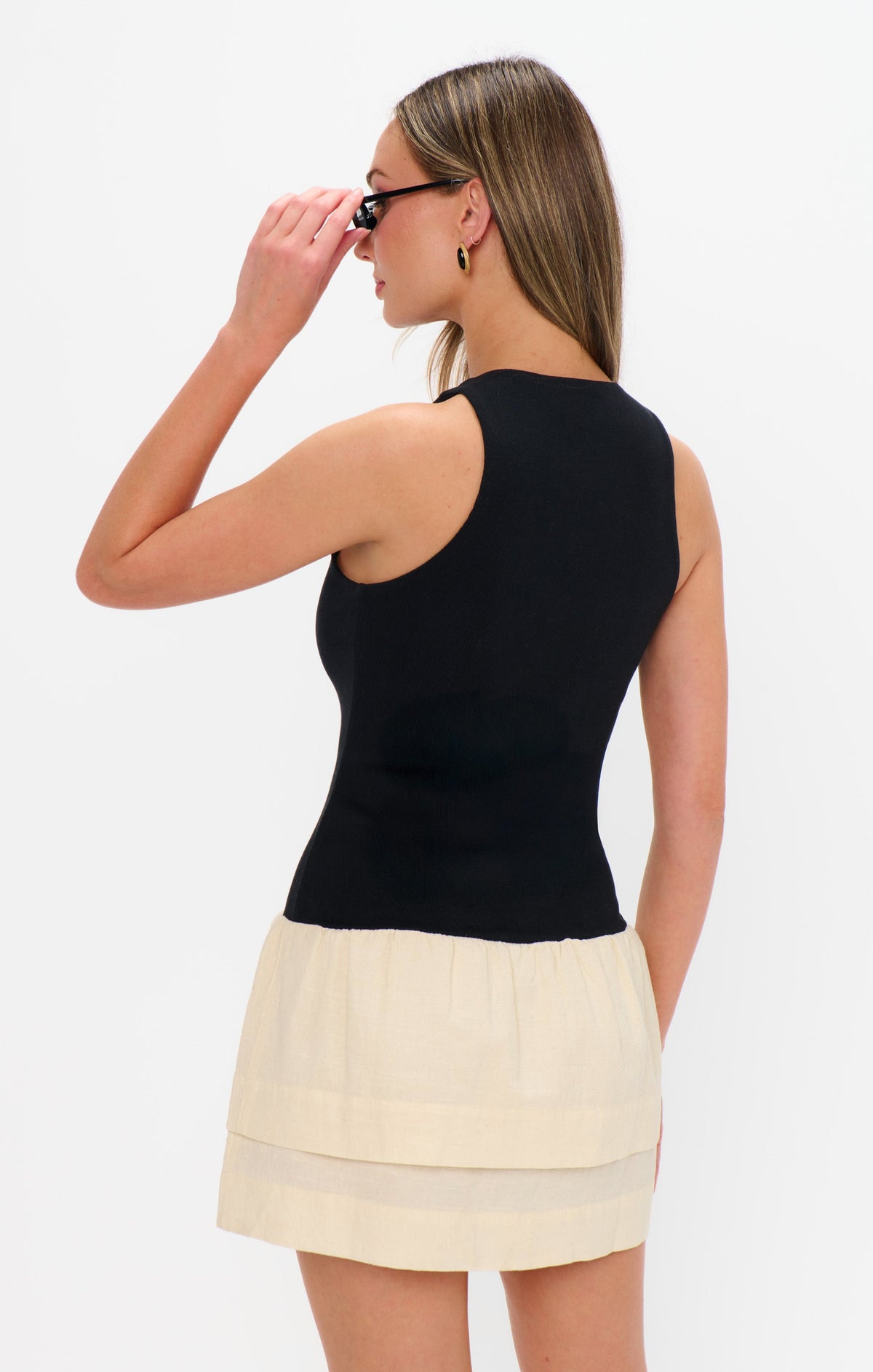 Kenna Mini Dress ~ Black and Cream