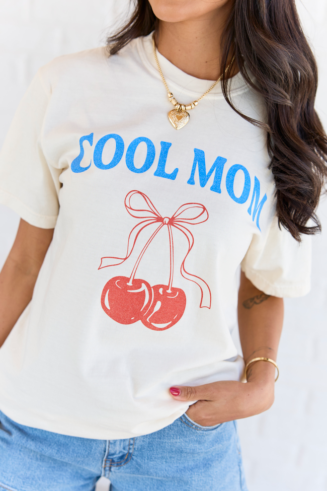 Cool Mom Cherry Ivory Comfort Colors Graphic Tee