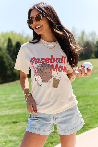 Baseball Mom Ivory Comfort Colors Graphic Tee