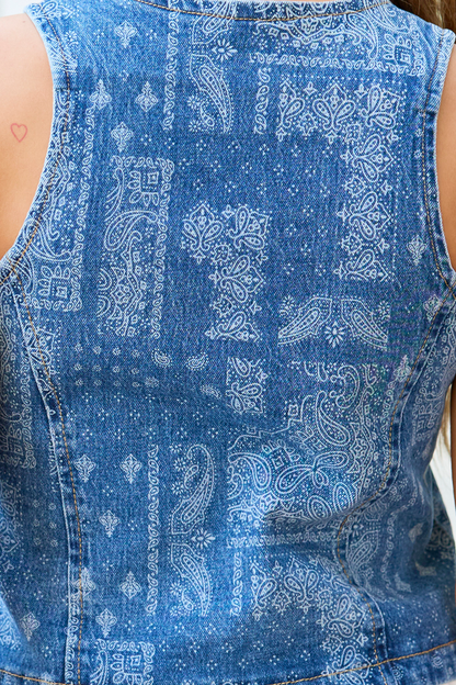 Beneath The Moon Bandana Printed Vest