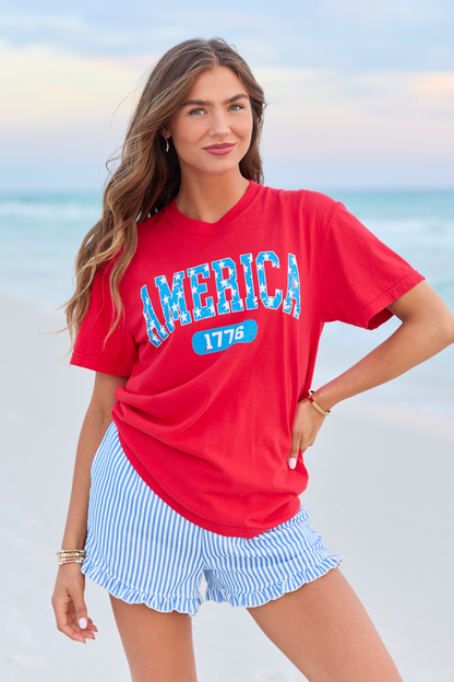America Star 1776 Red Comfort Colors Graphic Tee
