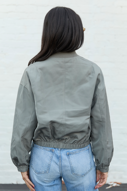 Beau Deep Sage Green Nylon Jacket FINAL SALE
