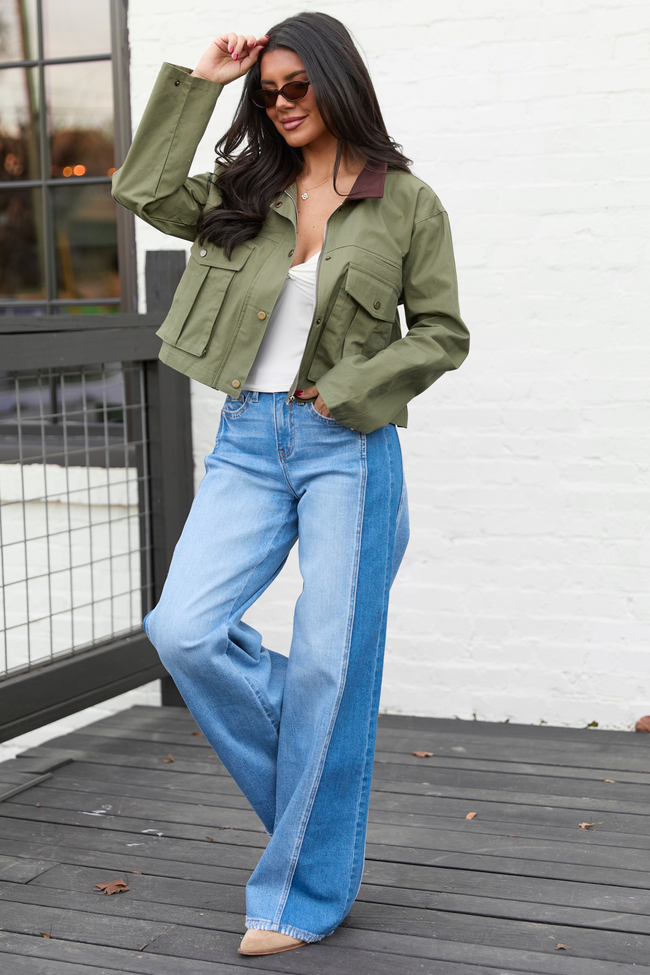 Aubrey Mixed Paneled Jeans FINAL SALE