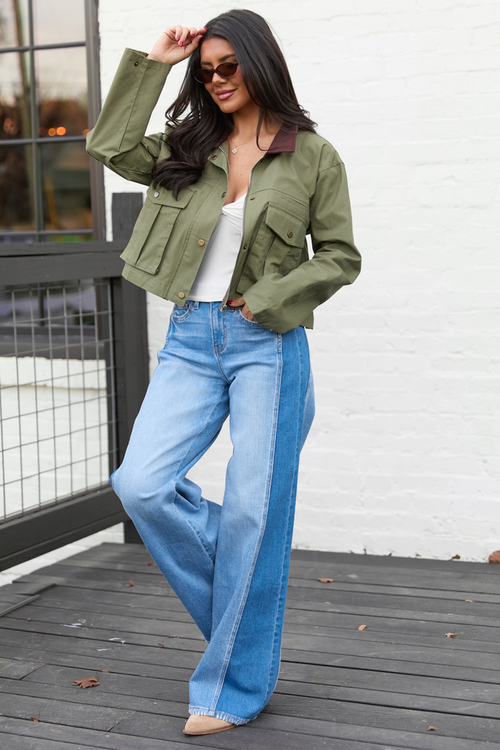 Aubrey Mixed Paneled Jeans FINAL SALE