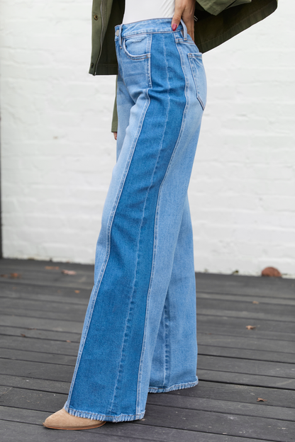 Aubrey Mixed Paneled Jeans FINAL SALE