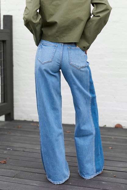 Aubrey Mixed Paneled Jeans FINAL SALE