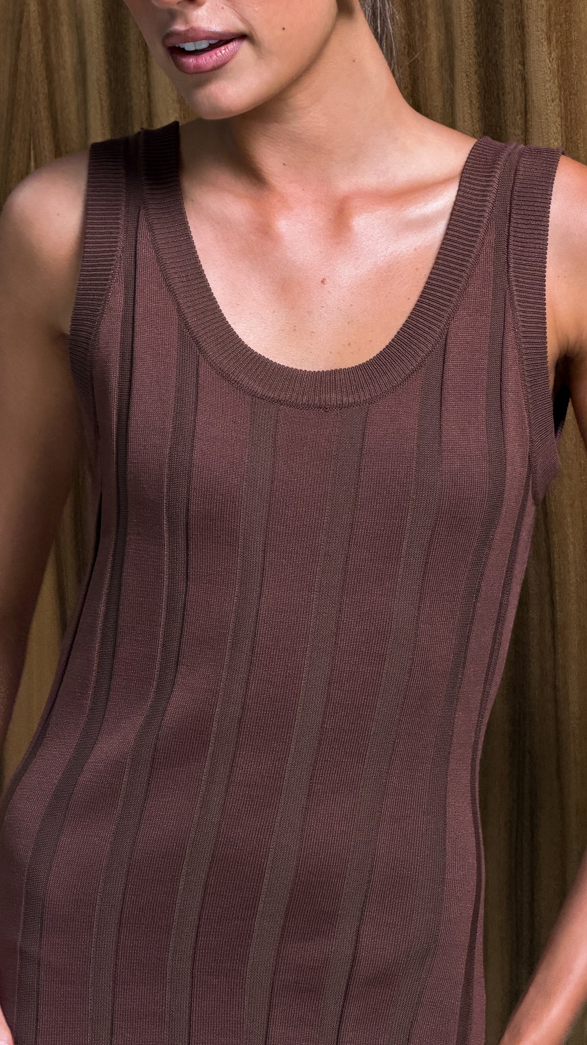 Avalyn Knit Maxi Dress - Chocolate