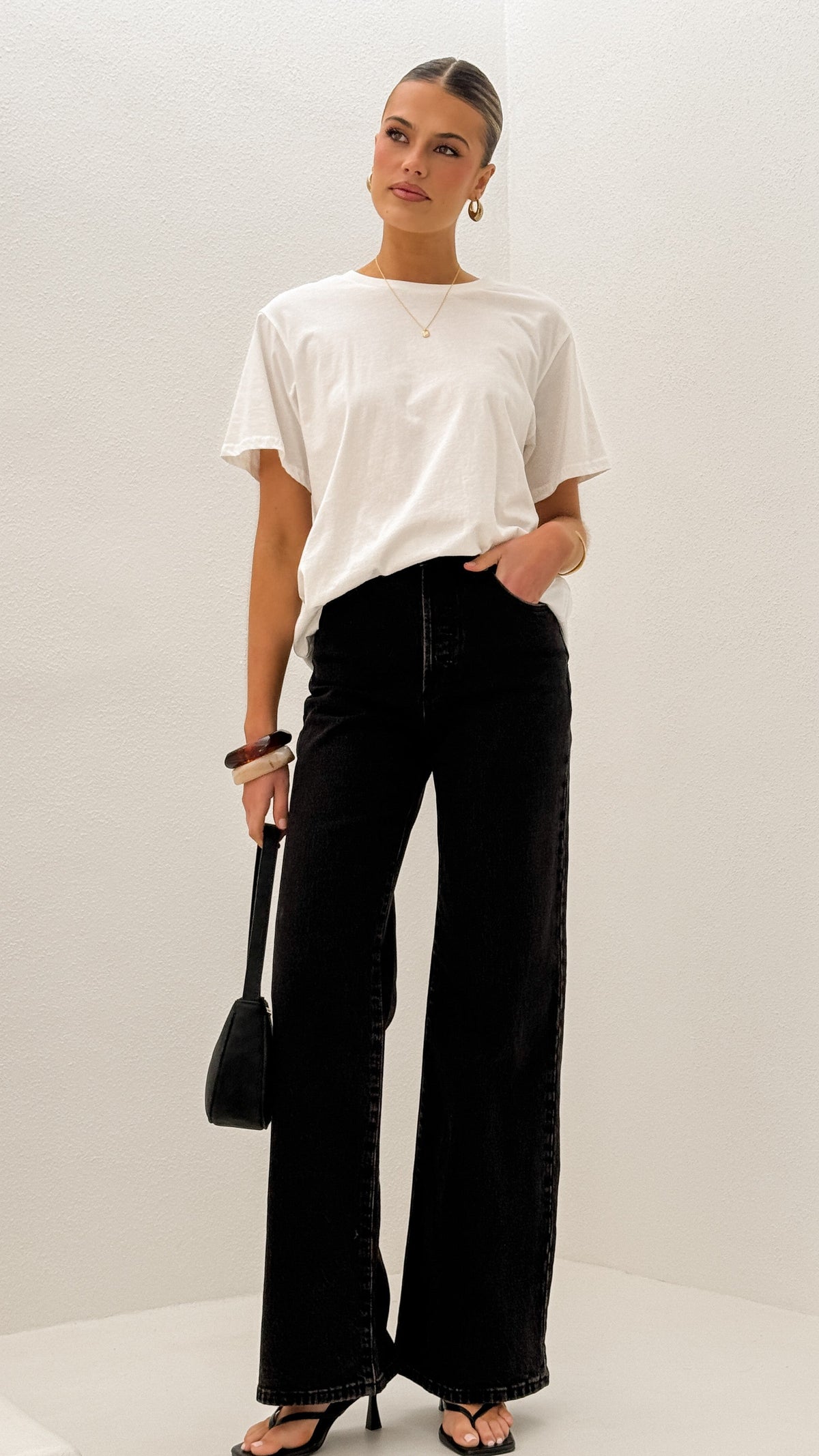 Rollas Sailor Scoop Long Jean - Black Sand